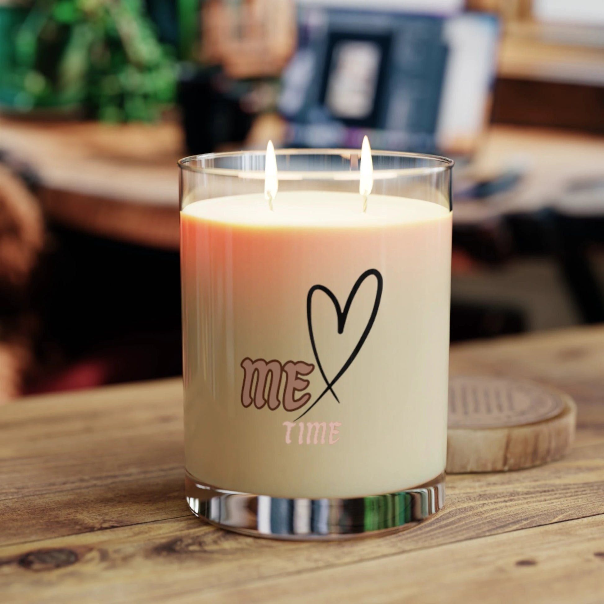 Relaxing 'Me Time' Scented Candle - 11oz Full Glass by Printify