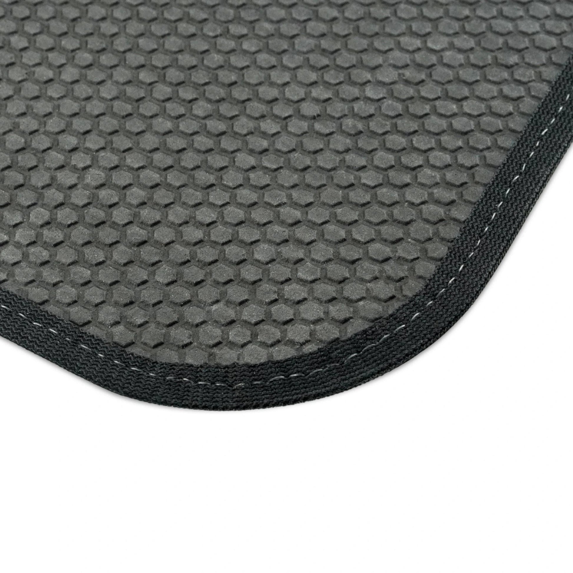 Stylish Floral Front Car Mats | Elegant Black and Gold Design by Printify