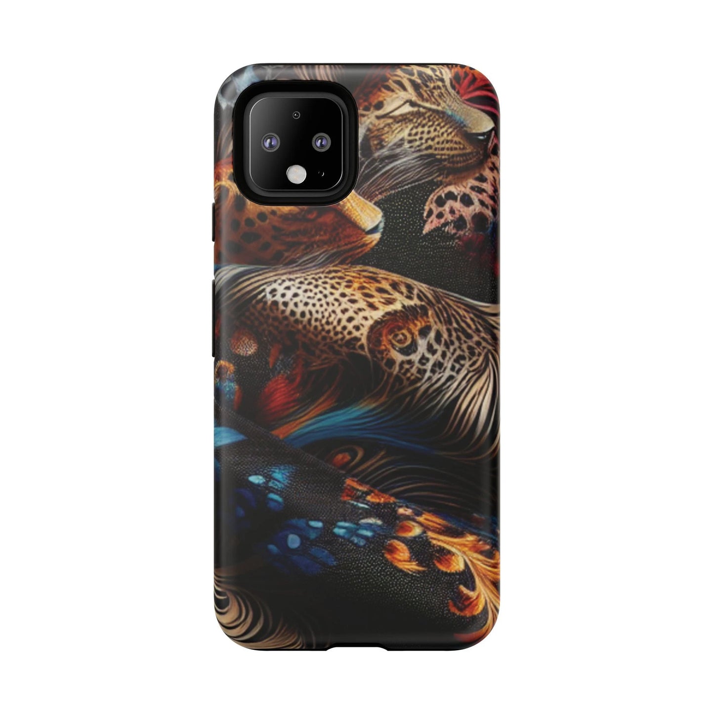 Stylish Tough Phone Case with Elegant Black and Gold Design by Printify