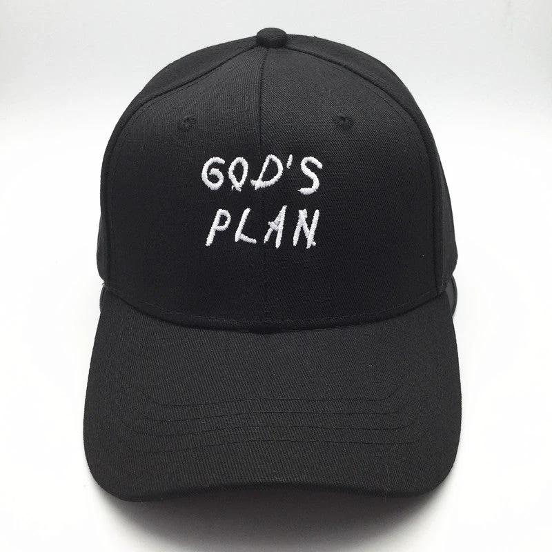 "God's Plan" Sunshade Letter Baseball Duckbill Cap by GJG Denim