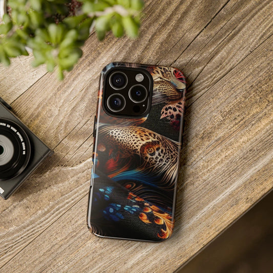 Stylish Tough Phone Case with Elegant Black and Gold Design by Printify