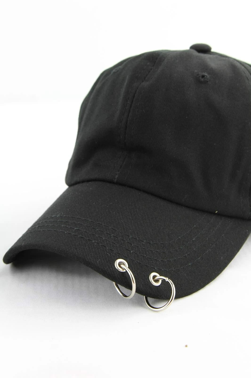 Men's Solid Black Baseball Cap by GJG Denim