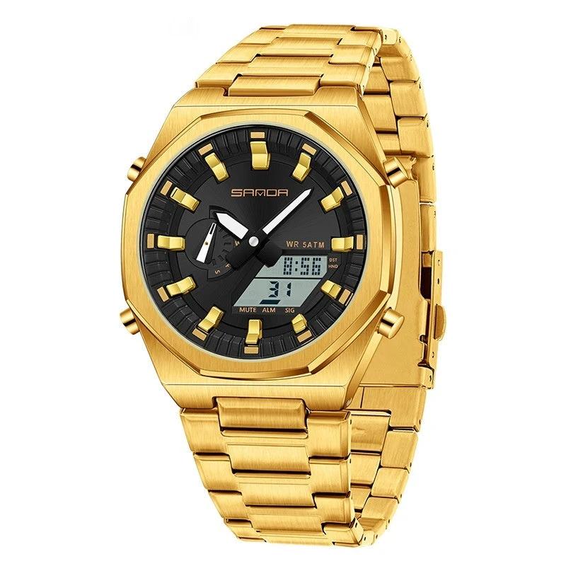 Dual-display Multi-function Men's Watch by GJG Denim
