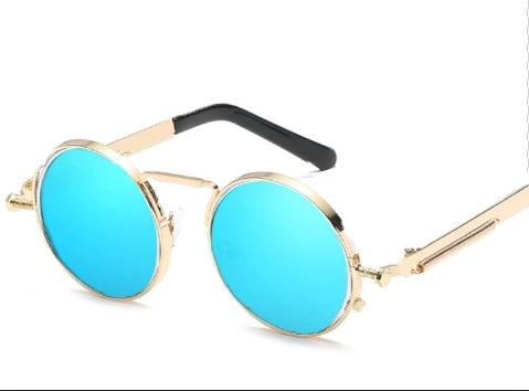 Men's Metal Round Colorful Sunglasses by GJG Denim