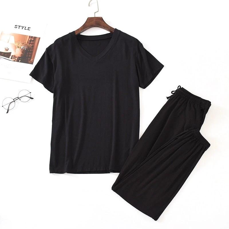 Men's Short Sleeved Pajama Set by GJG Denim