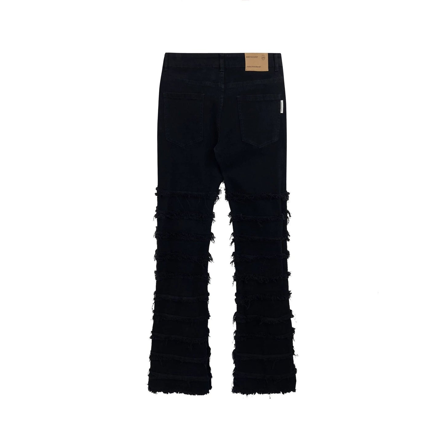Men's Heavy Work Splicing Slim Fitting Denim Trousers by GJG Denim