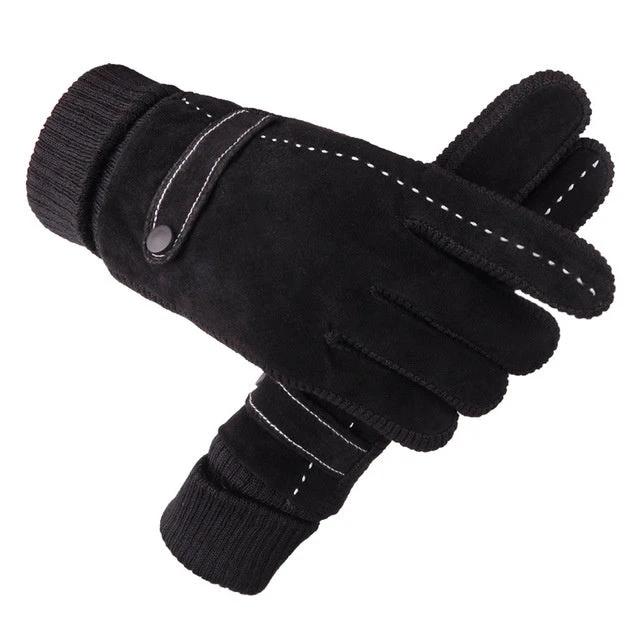 Velvet Touch Screen Windproof Gloves For Men by GJG Denim