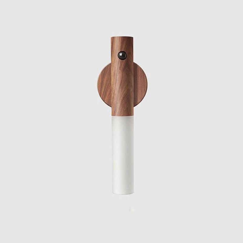 Auto LED USB Magnetic Wood Wireless Night Light Corridors Porch Lights PIR Motion Sensor Wall Light Cabinet Lamp by GJG Denim