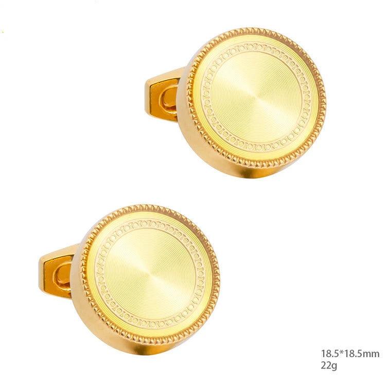Men's Round CD Enamel Cufflinks by GJG Denim
