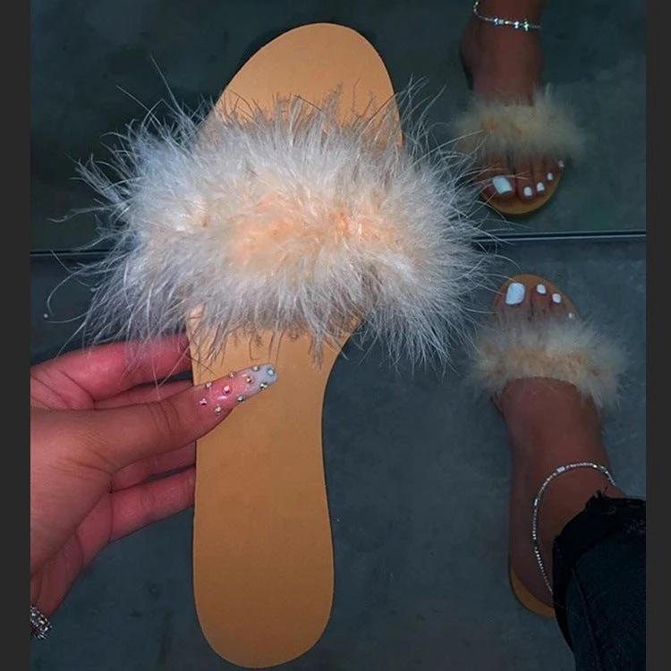 Maomao flat slippers by GJG Denim
