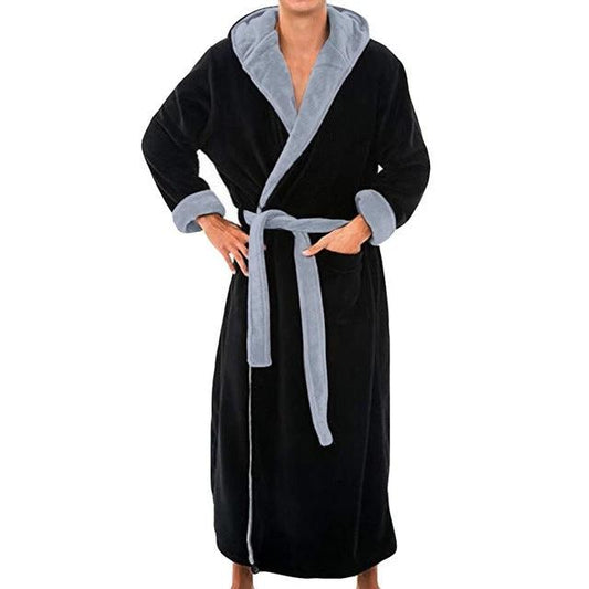 Men's Thick Hooded Bathrobe by GJG Denim
