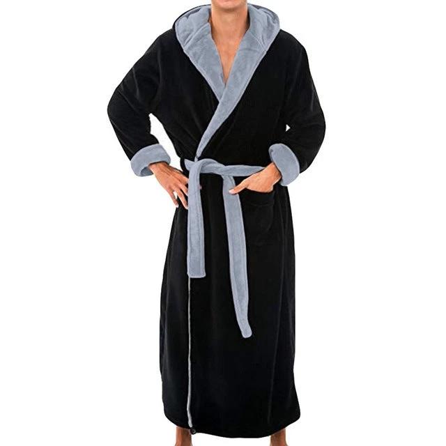 Men's Thick Hooded Bathrobe by GJG Denim
