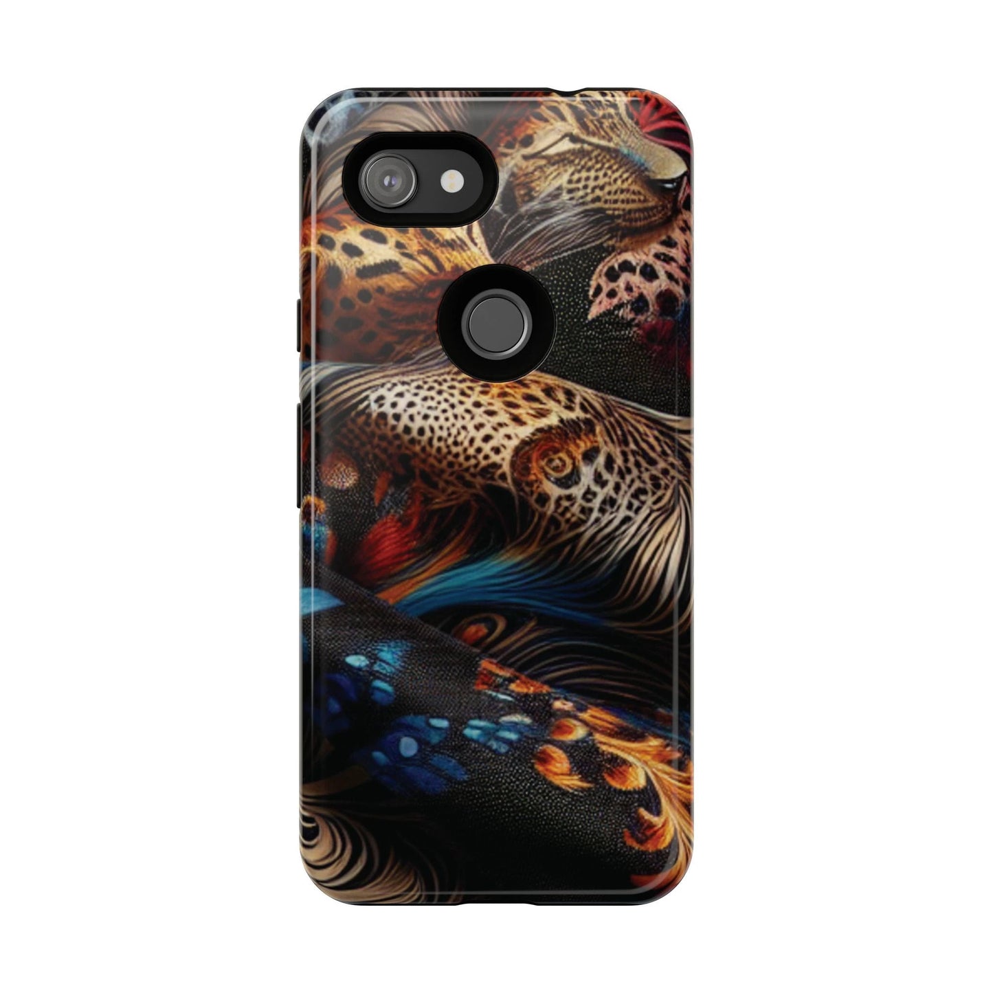 Stylish Tough Phone Case with Elegant Black and Gold Design by Printify