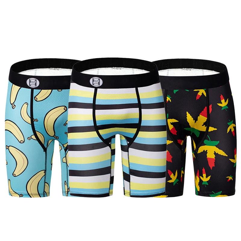 Cartoon Printed Quick-dry Men's Sports Fitness Extended Underwear by GJG Denim