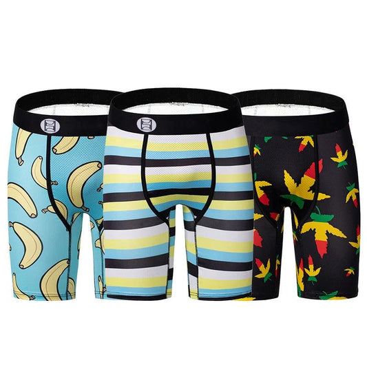 Cartoon Printed Quick-dry Men's Sports Fitness Extended Underwear by GJG Denim