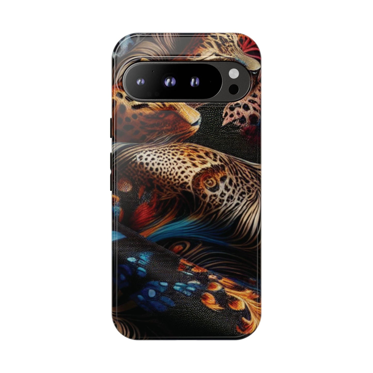 Stylish Tough Phone Case with Elegant Black and Gold Design by Printify