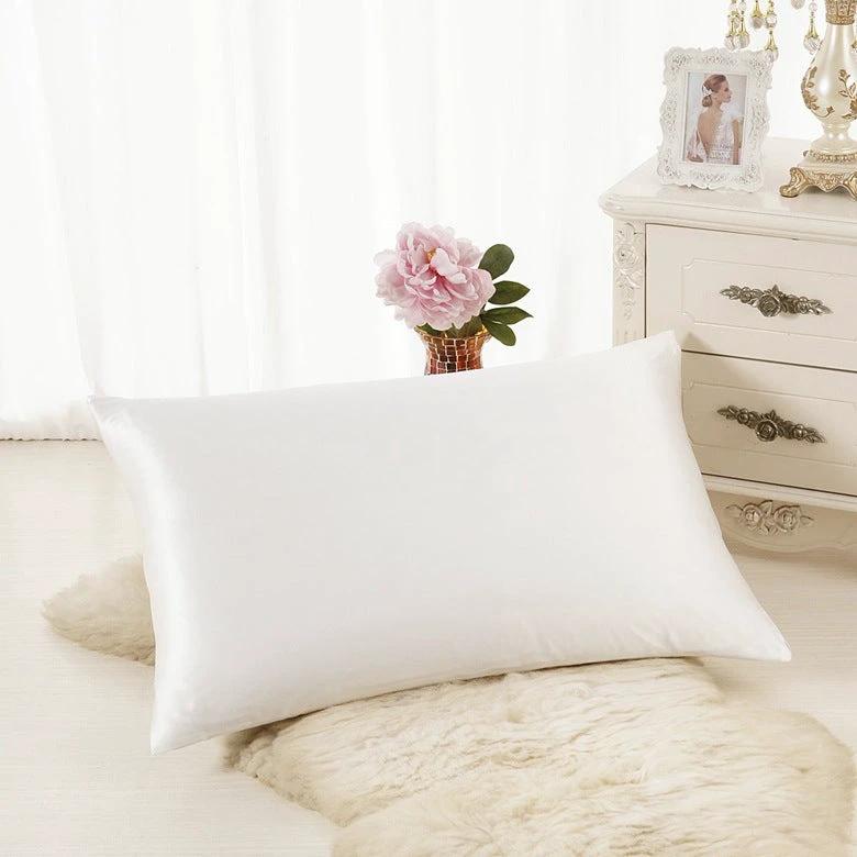 Pillowcase Satin Solid Color Simulation Silk Single Pillowcase Ice Silk Pillowcase by GJG Denim