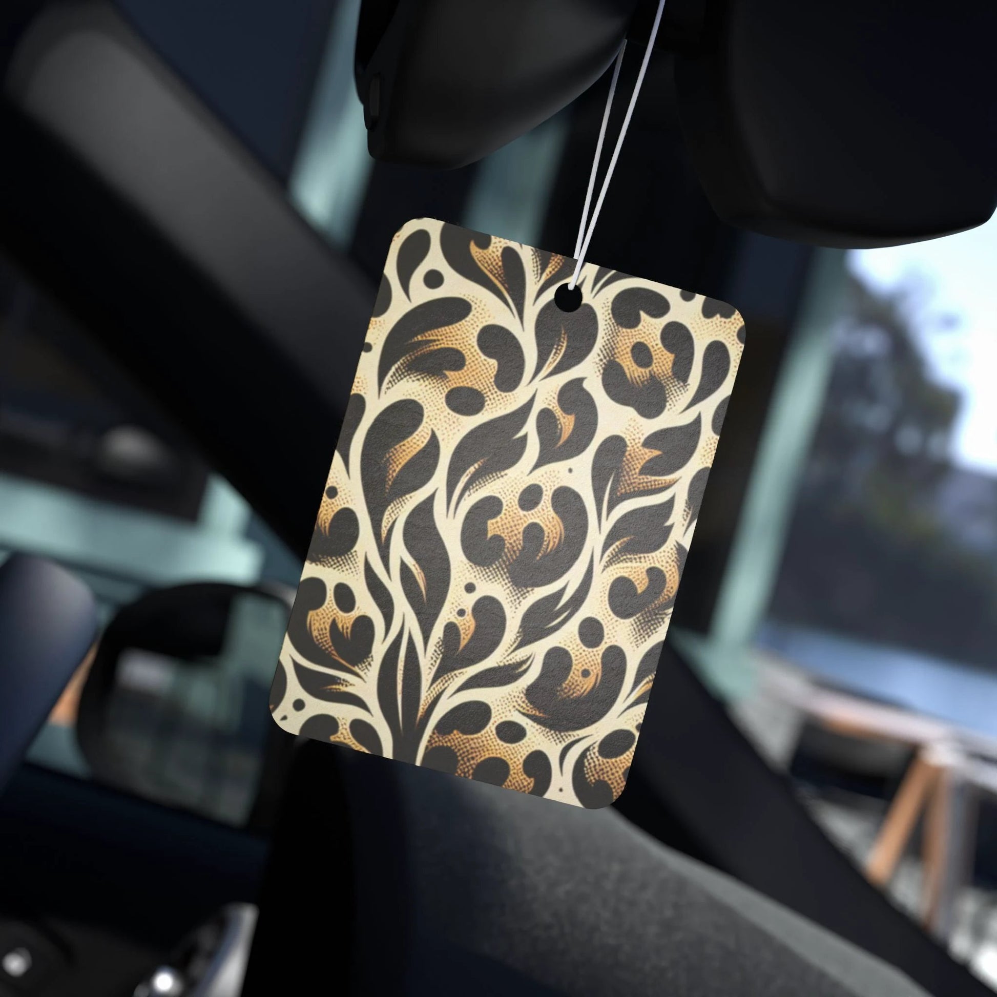 Elegant Floral Car Air Freshener - Stylish Aroma for Your Vehicle by Printify