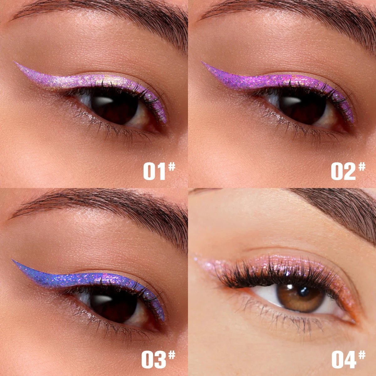 PHOFAY Liquid Glitter Eyeliner Set by GJG Denim