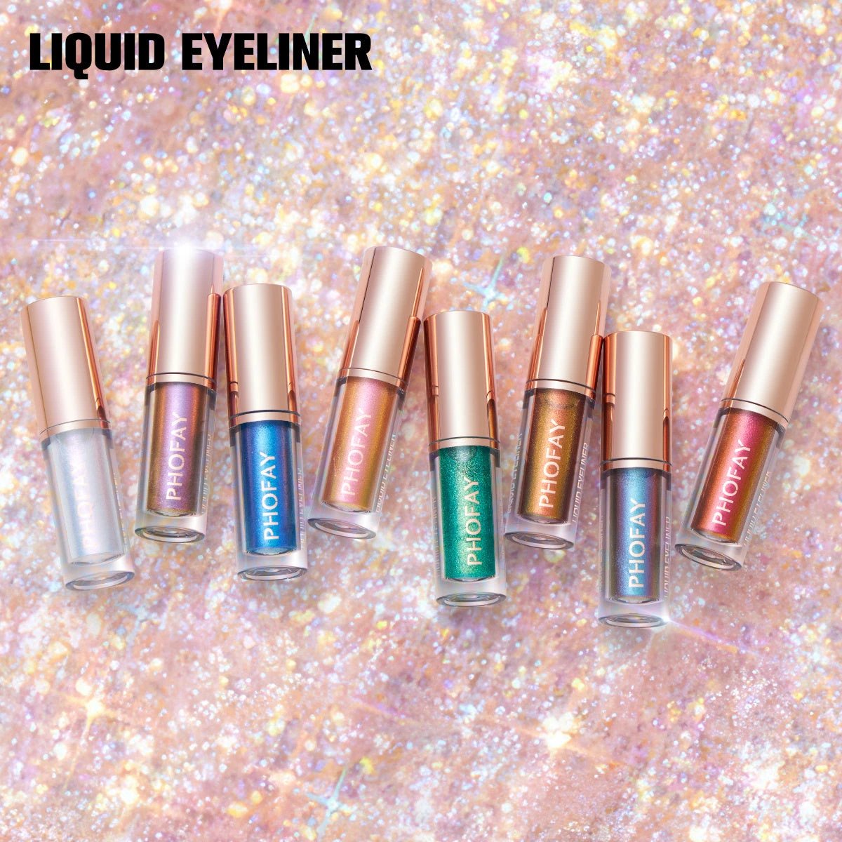PHOFAY Liquid Glitter Eyeliner Set by GJG Denim