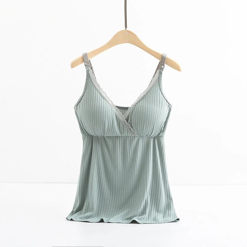 Breast feeding vest with cross elastic bra by GJG Denim