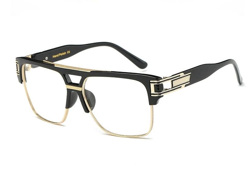 Men's Square Retro Colorful Reflective Sunglasses by GJG Denim