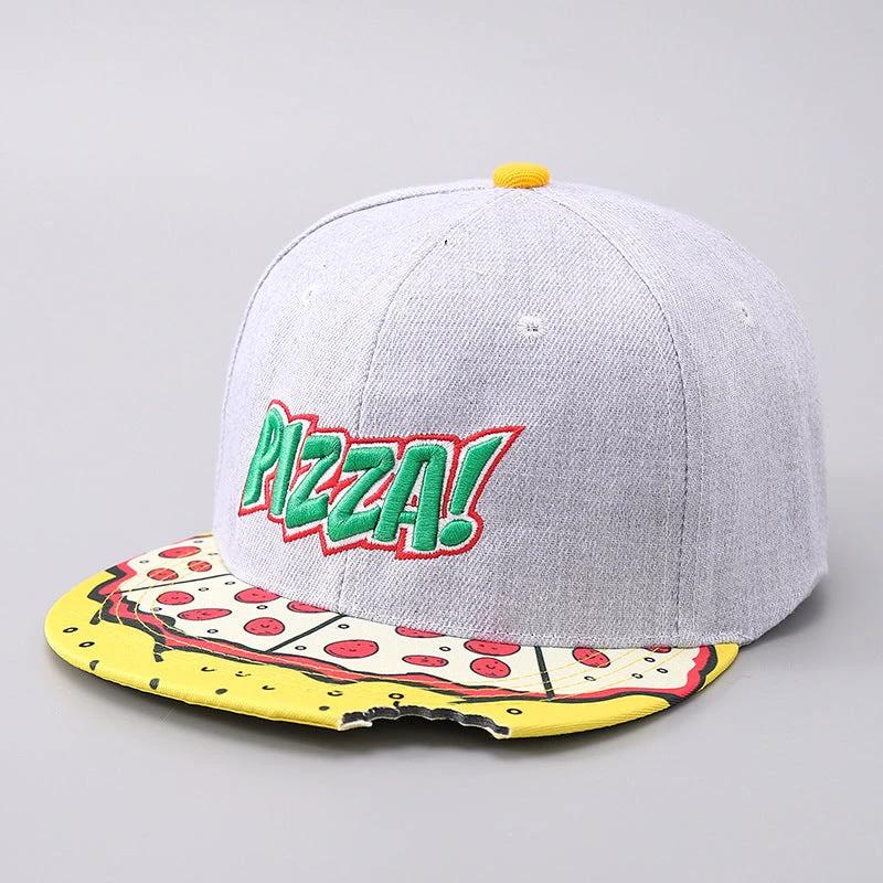 Men's Flat Brim Missing Corner Snack Baseball Cap by GJG Denim