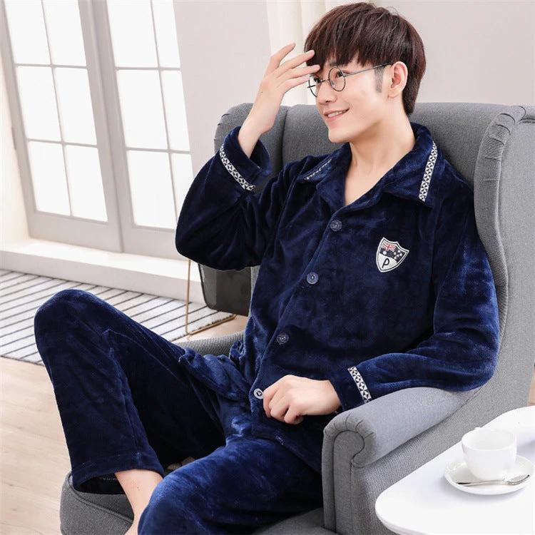 Men's Warm Casual Pajamas by GJG Denim