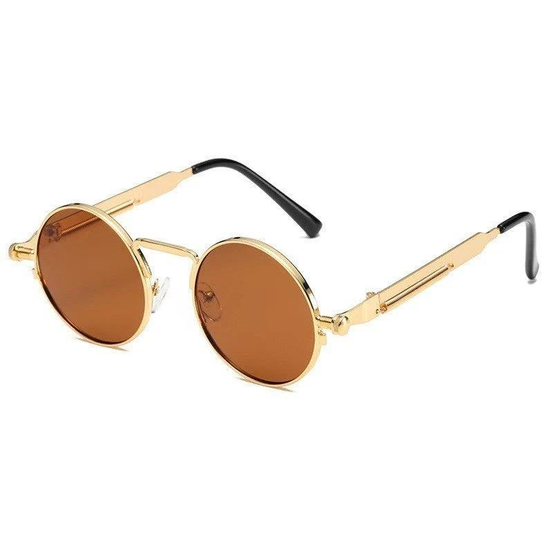 Stylish Round Steampunk Sunglasses by GJG Denim