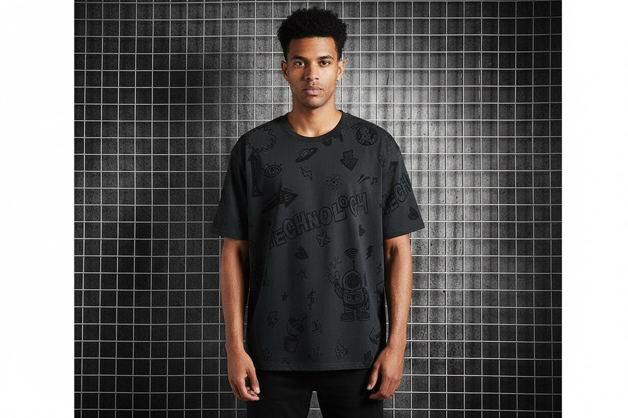 Men's Trendy Short Sleeve T-shirt by GJG Denim