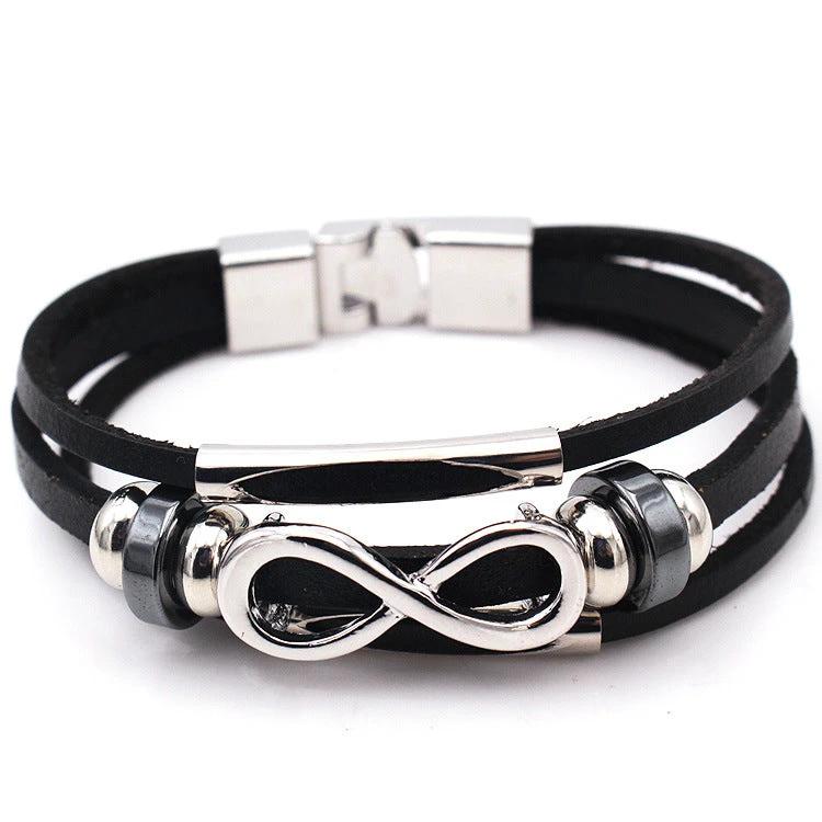 Men's Retro Leather Bracelet by GJG Denim