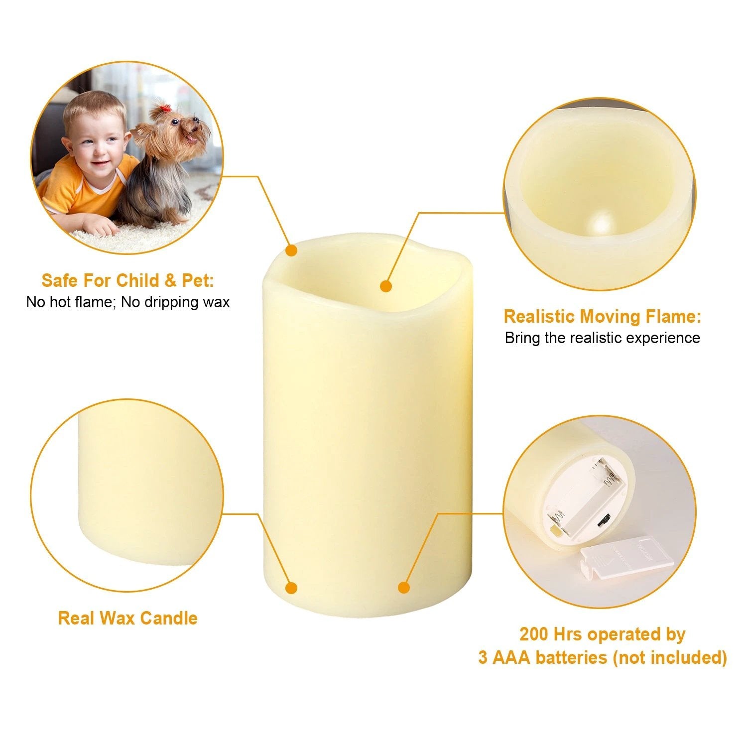 6Pc Flameless Candles Votive Candles Wireless Battery Operated LED Flickering Candles With Remote Control Timer by GJG Denim