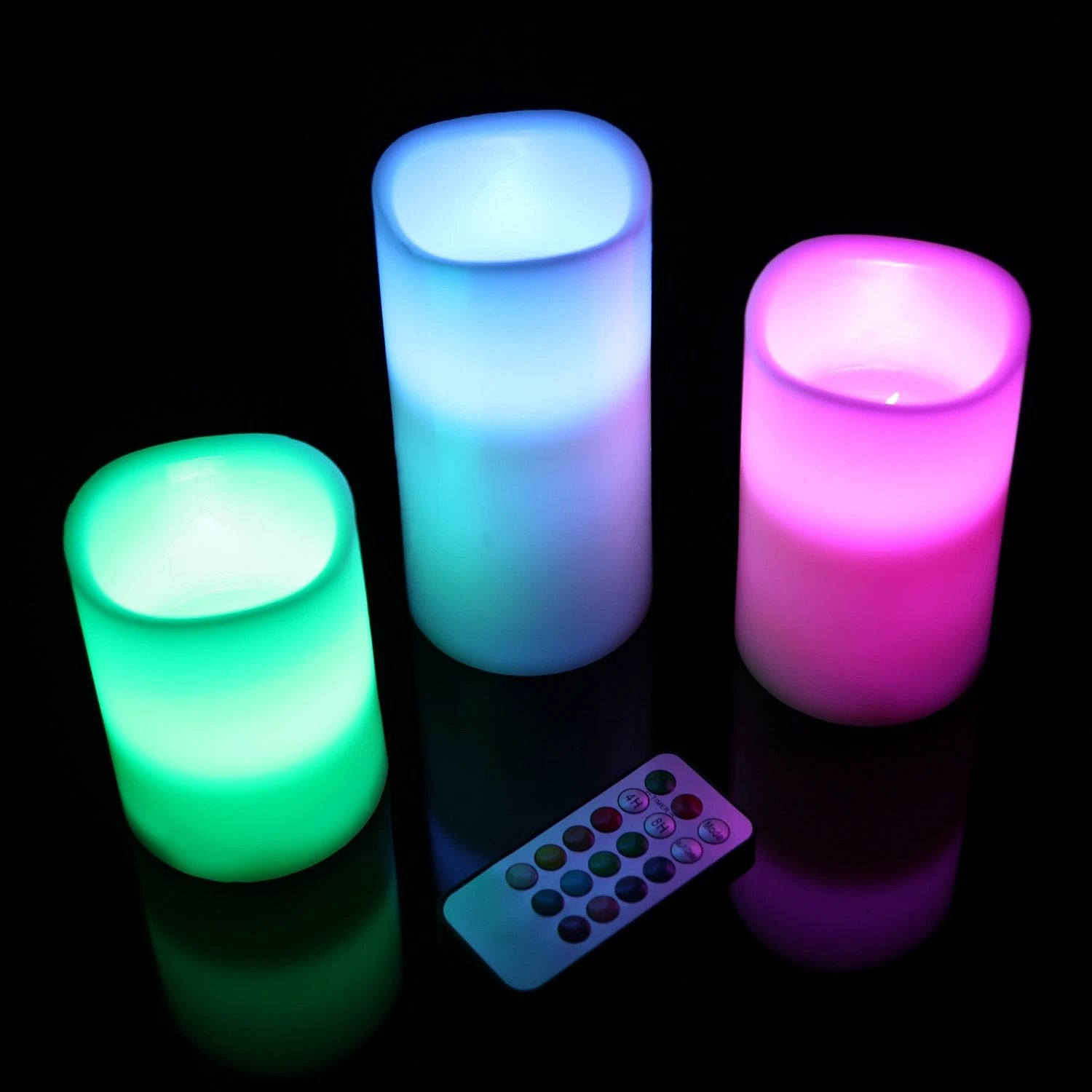 6Pc Flameless Candles Votive Candles Wireless Battery Operated LED Flickering Candles With Remote Control Timer by GJG Denim