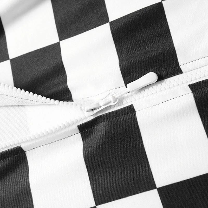 Men's Checkered Onesie Pajamas by GJG Denim