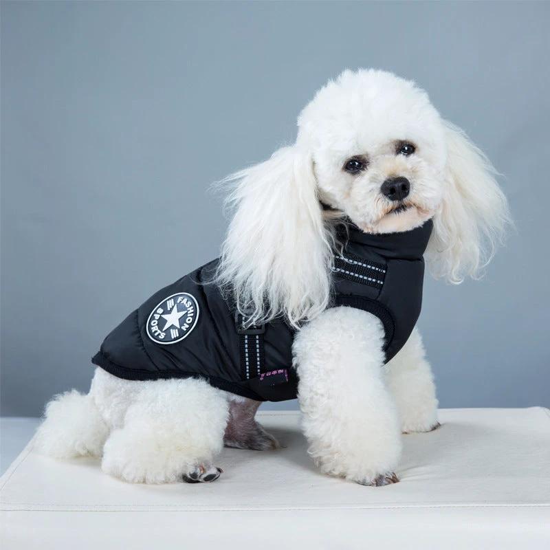 Waterproof Dog Clothes Winter Dog Coat With Harness Warm Pet Clothing Big Dog Jacket Chihuahua Labrador Coat Costume by GJG Denim