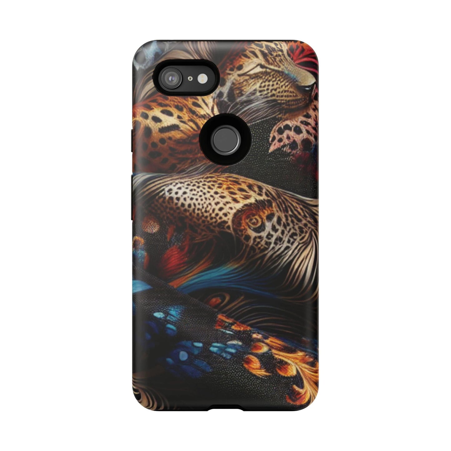Stylish Tough Phone Case with Elegant Black and Gold Design by Printify