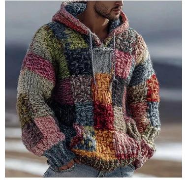 Loose-fitting Hooded Sweater For Men by GJG Denim