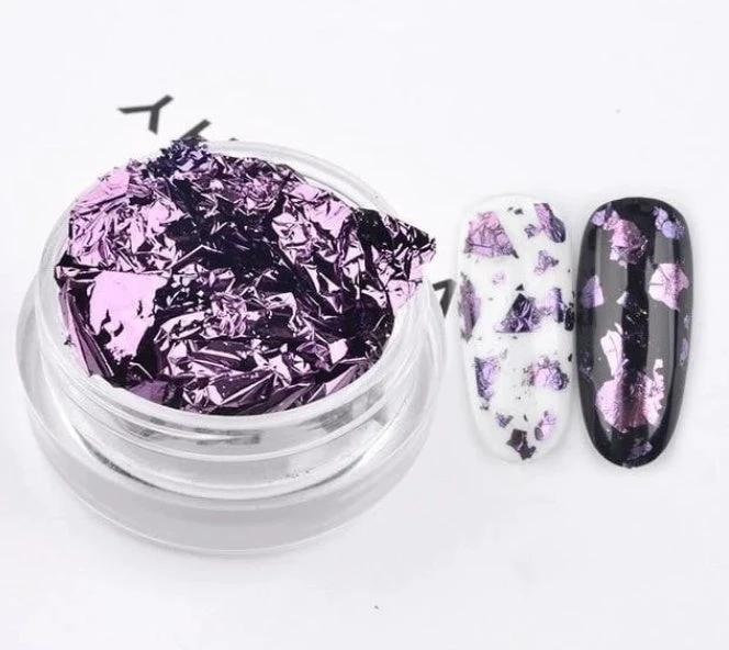 Nail tin foil fragment nail jewelry by GJG Denim