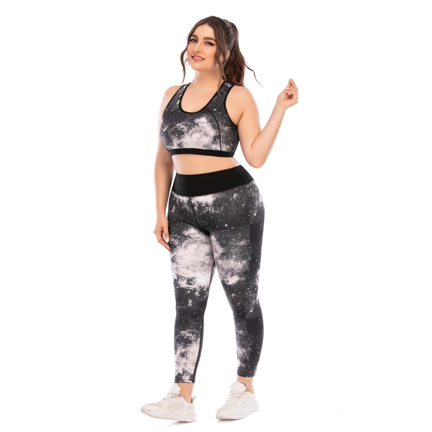 Workout Clothes Suit Plus Size Yoga Clothes Tight-fitting Pants Sports Bra by GJG Denim