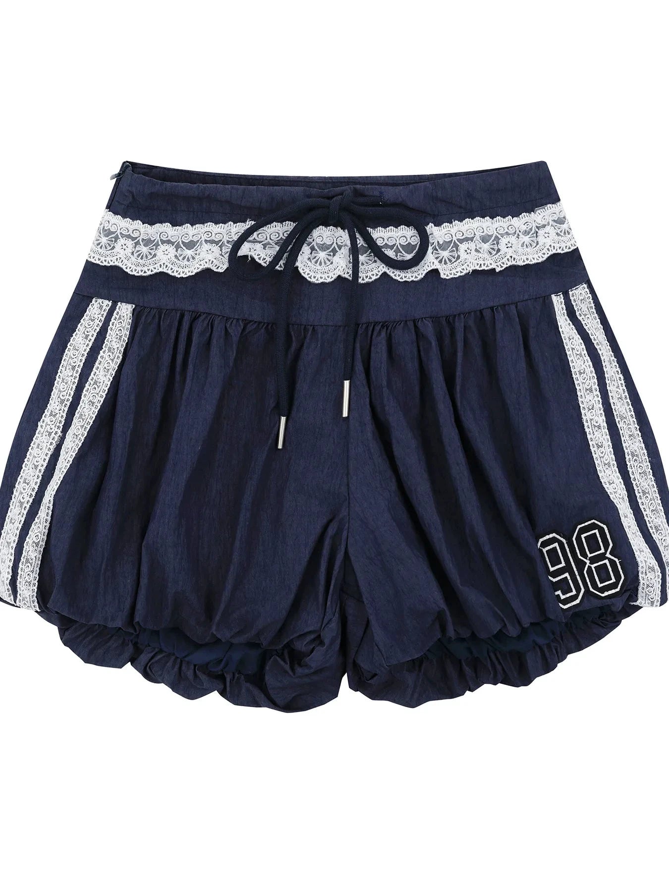 Lace Trim Shorts with Drawstring by Lady Ros
