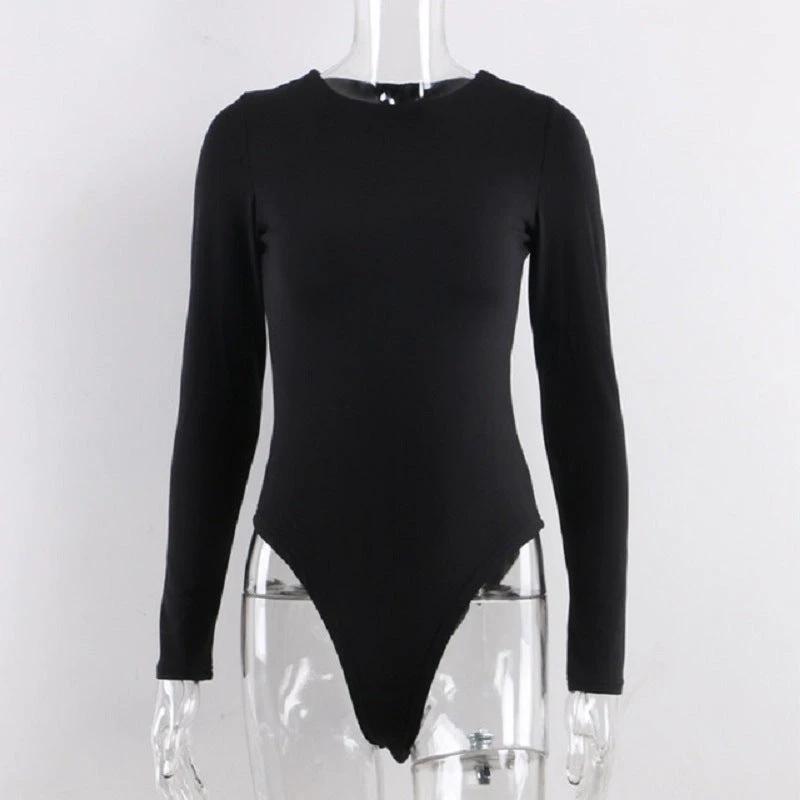 Slim bodysuit long-sleeved tube top sexy T-shirt women by GJG Denim
