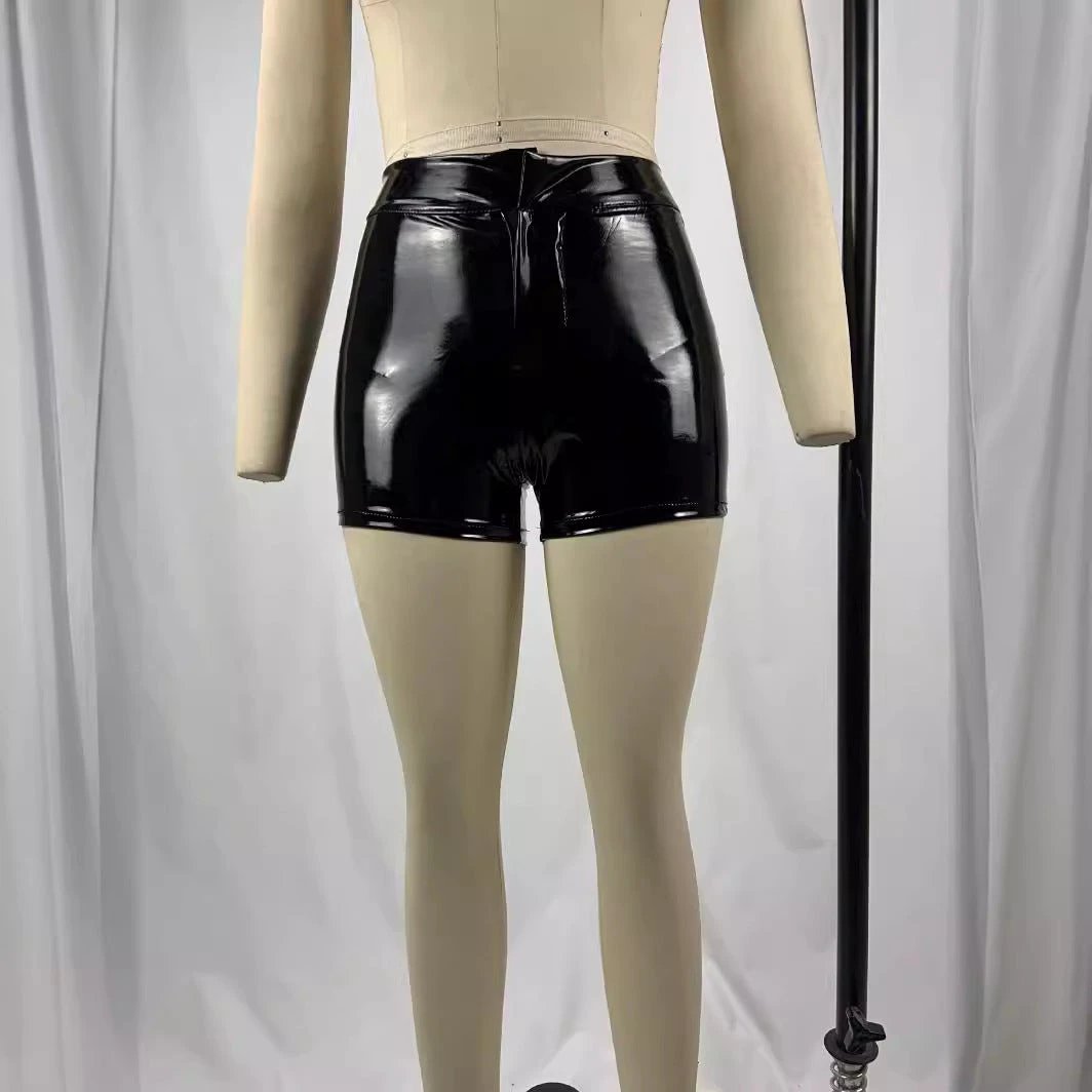 Solid-color Fashionable High-waist Plus-size Hot Pants by GJG Denim