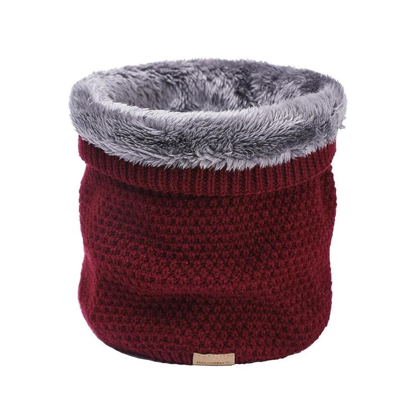 Men's Knitted Velvet Padded Neck Protection Scarf by GJG Denim