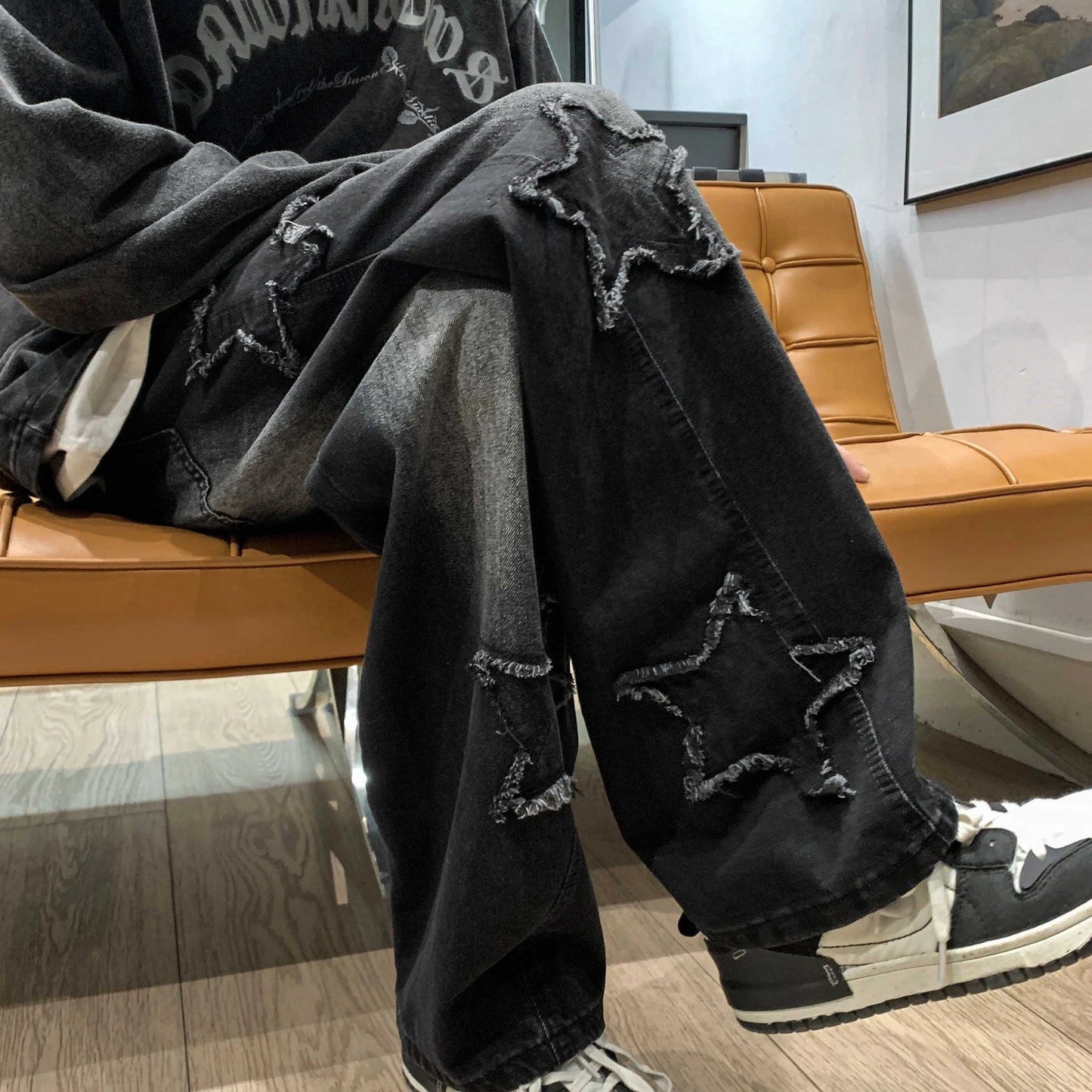 Men's Flared Loose Leg Jeans by GJG Denim