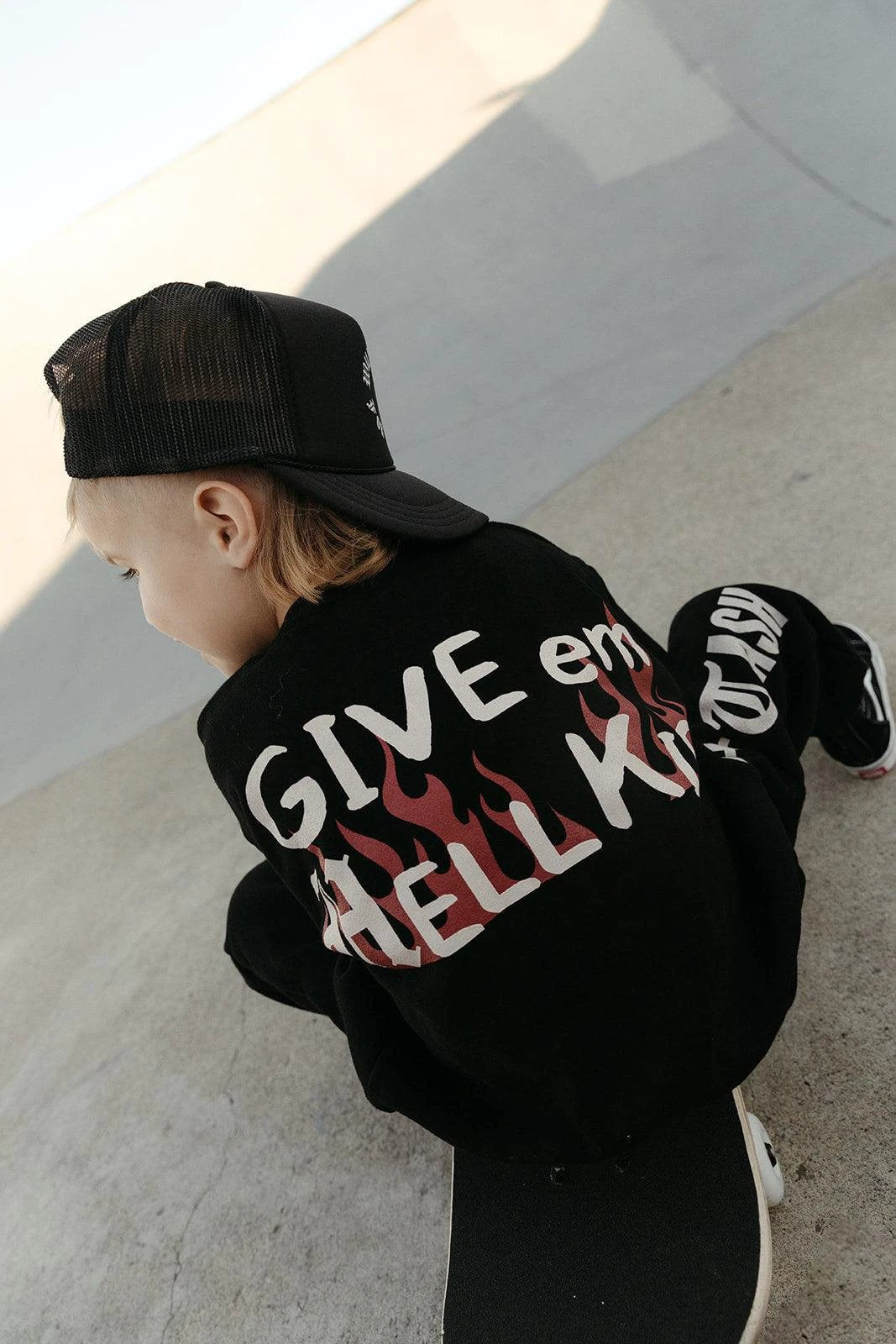 Give Em’ Hell Kids / Baby Sweat Set by Jagger + Cash