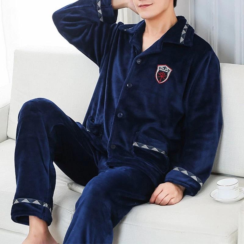 Men's Warm Casual Pajamas by GJG Denim