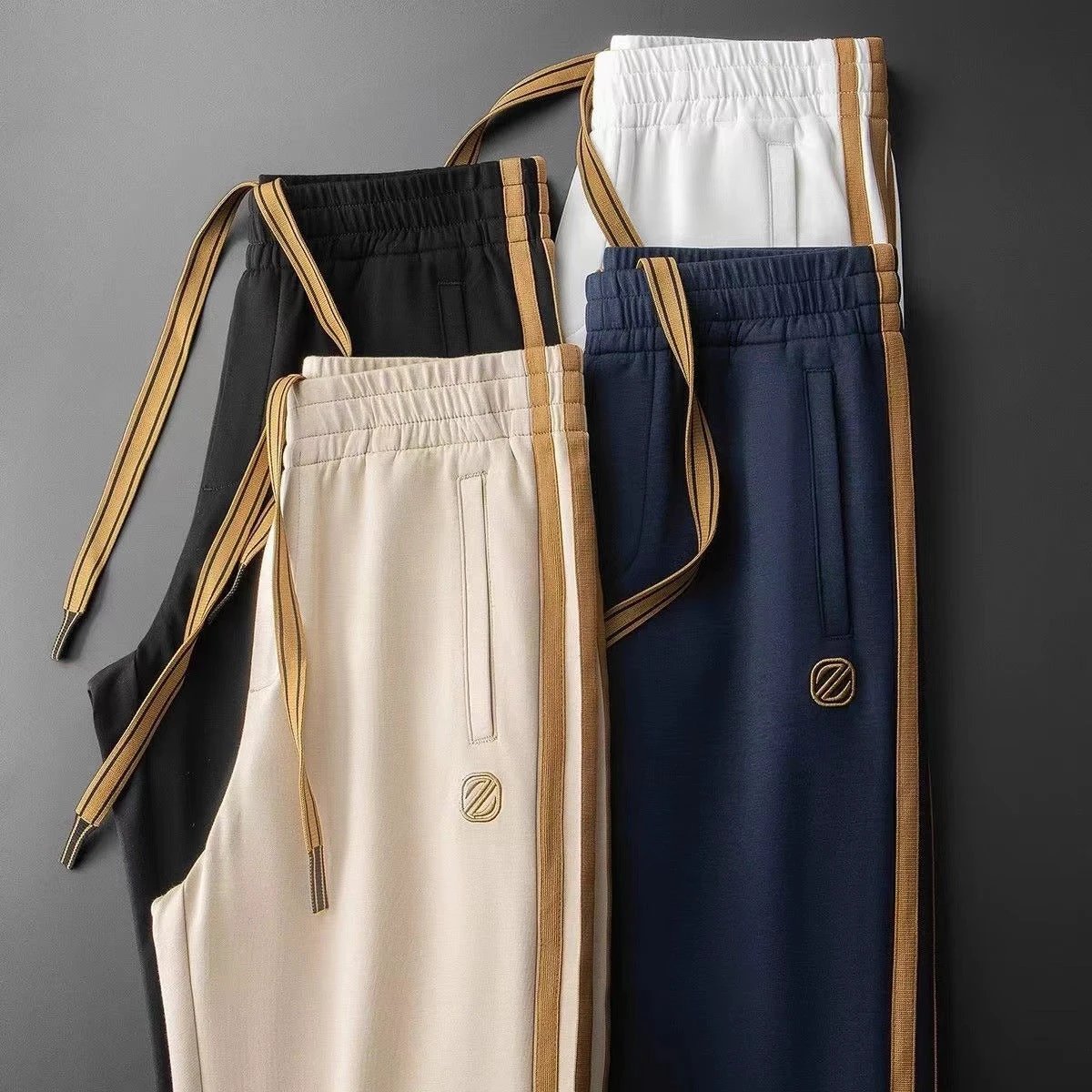 Side Stripes Slim-fit Casual Style Track Pants For Men by GJG Denim
