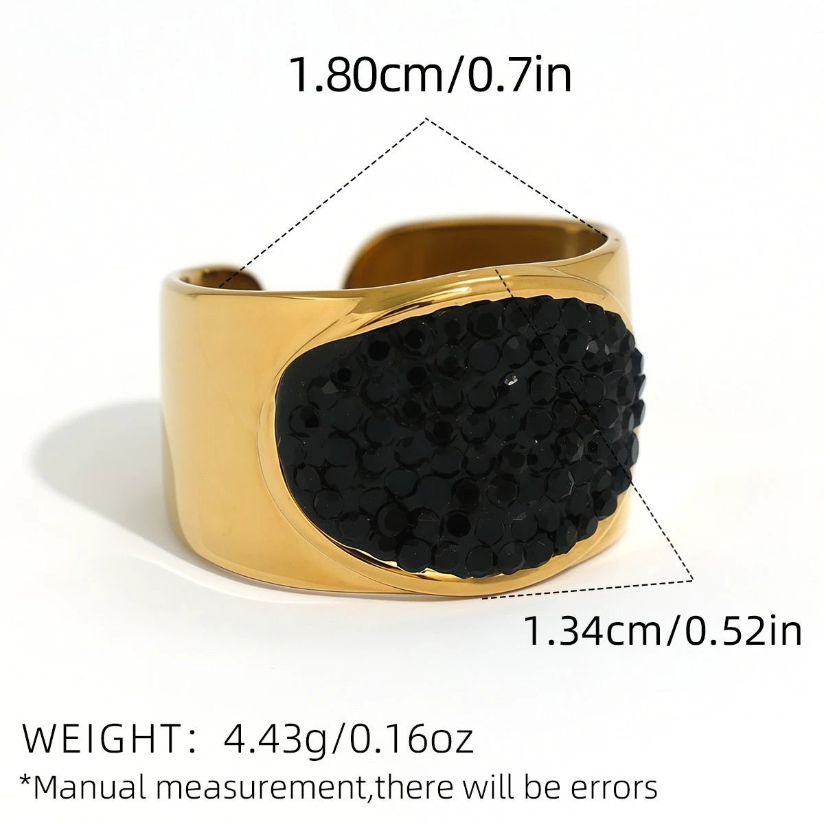 Retro Titanium Steel Ring Niche High-End Square Zircon Stainless Steel Jewelry Cross-Border Hot-Selling by GJG Denim