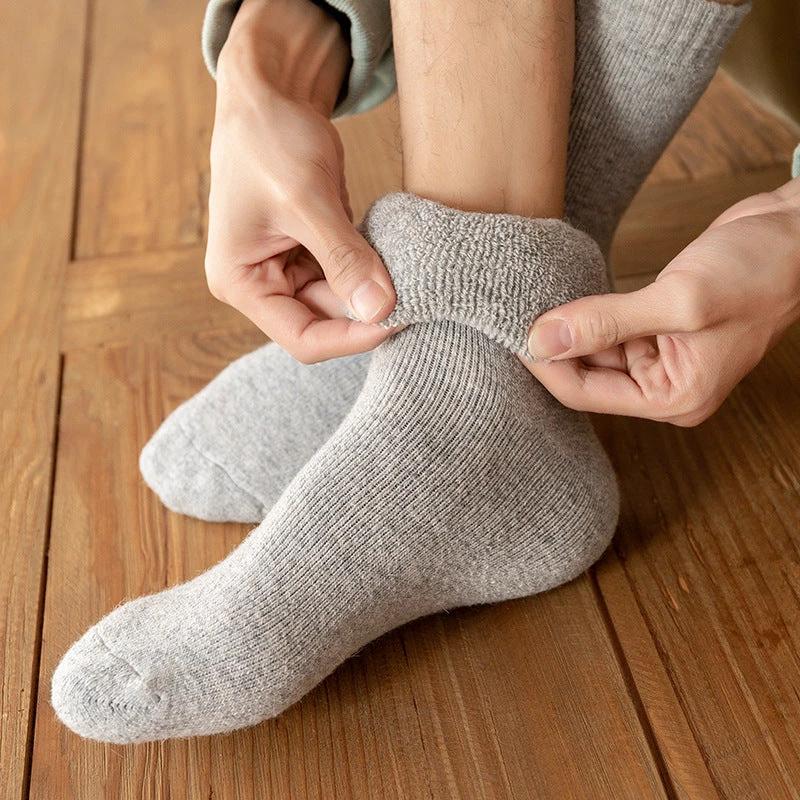 Men's Warm Wool Thickened Fleece Lined Socks by GJG Denim