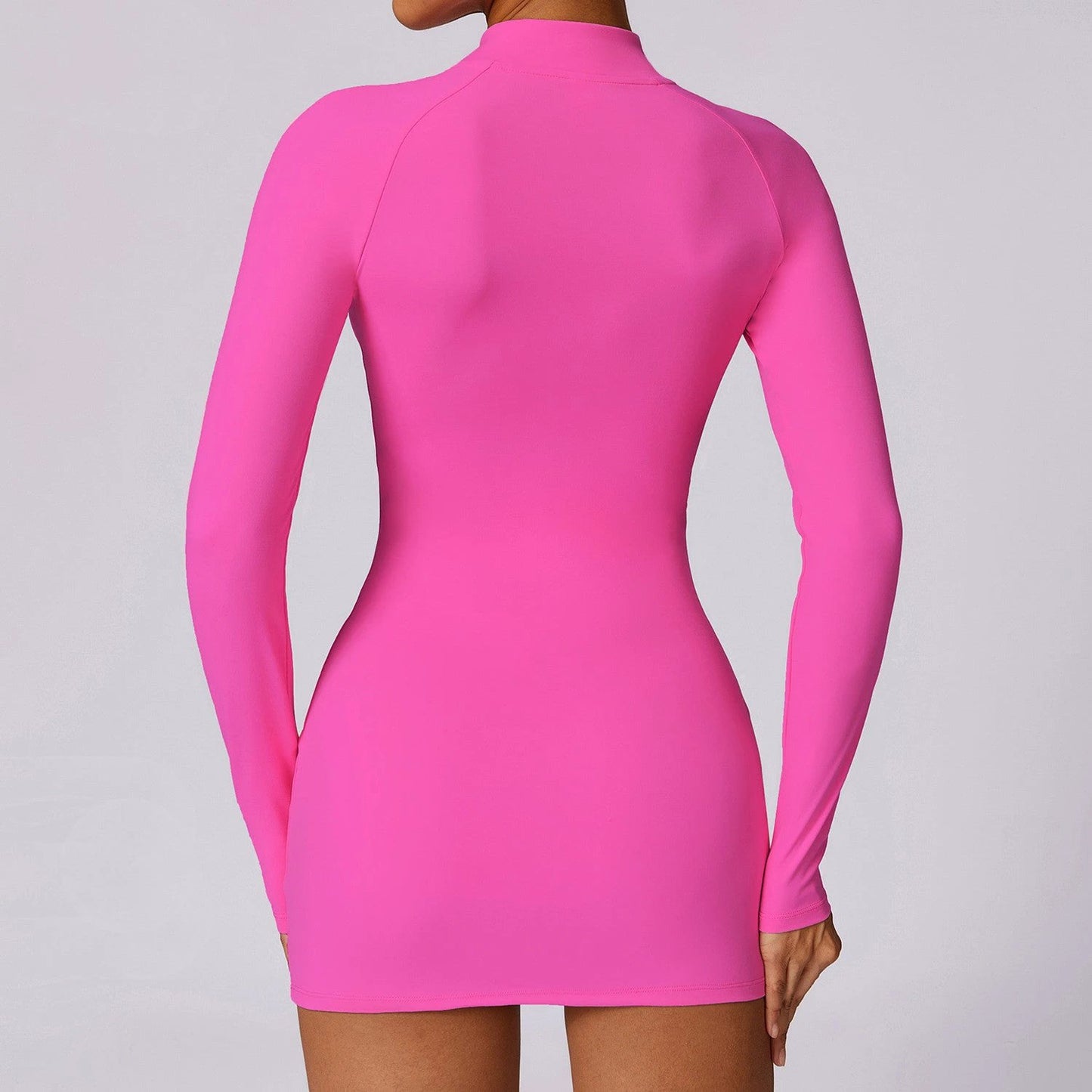 Zipper Nude Feel Tight Sports Dress by GJG Denim